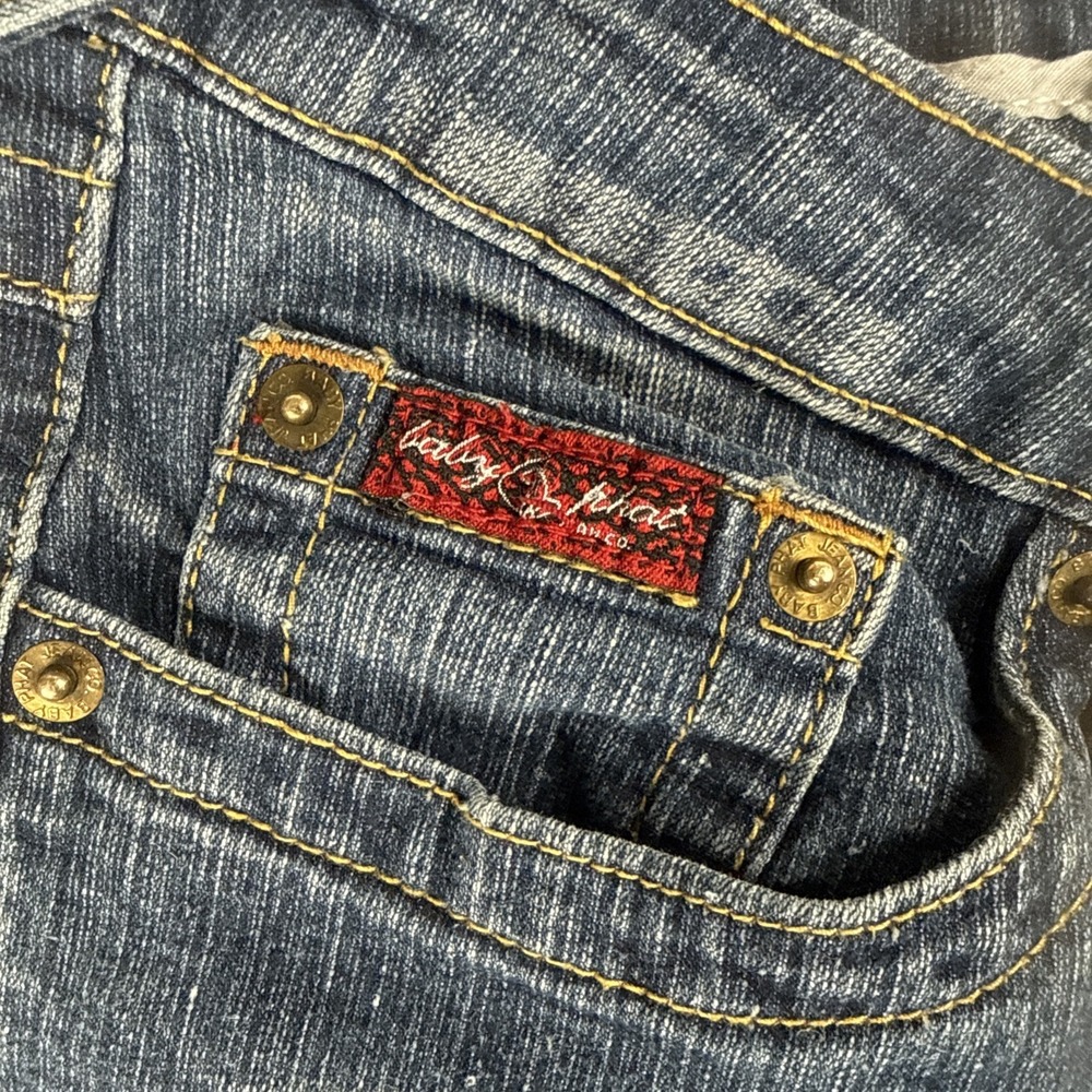 Baby Phat Jeans Women's Size 13 Y2K Denim 90's Cat Logo Bootcut Flare Vintage - Picture 2 of 12